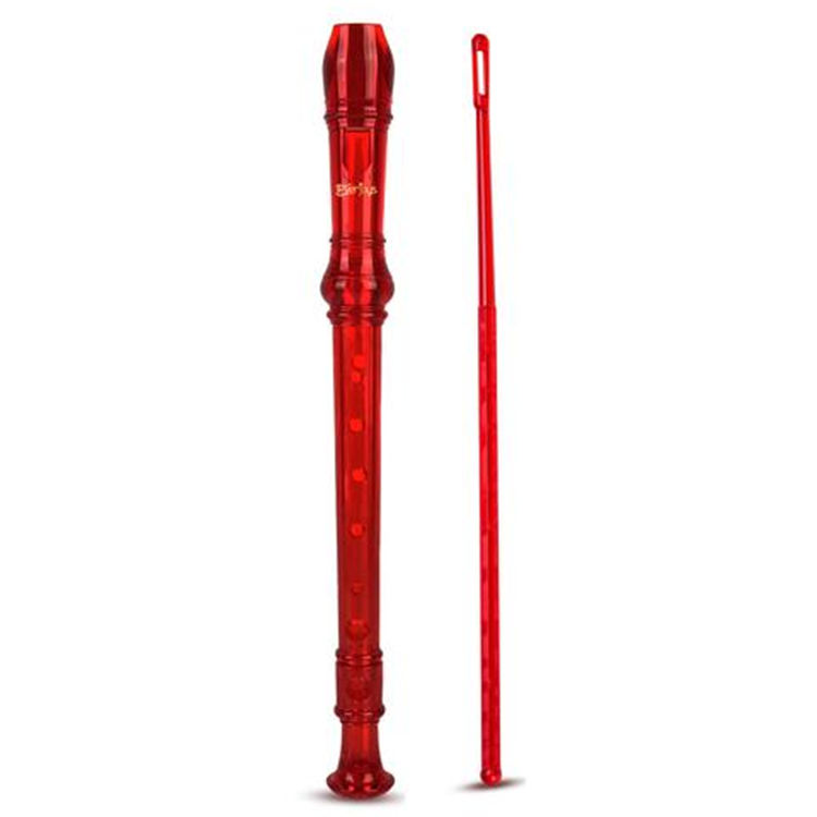 Flauta de 8 Furos com Gravador de Descida de Soprano e Instrução para Saco de Haste de Limpeza