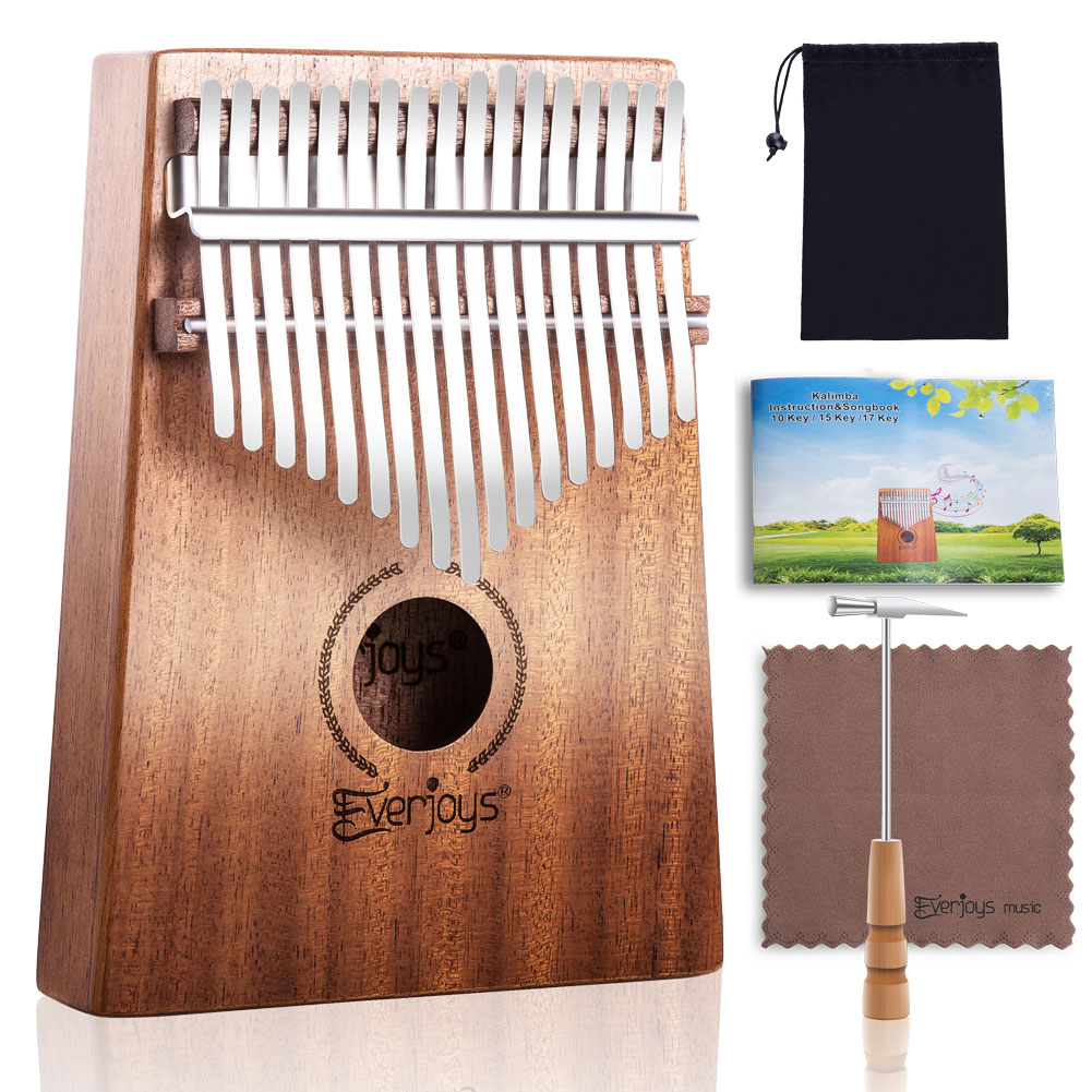 Kalimba Mbira Sanza - Conjunto de 17 teclas Thumb Piano para iniciantes